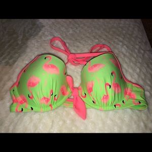 Aerie flamingo bikini top